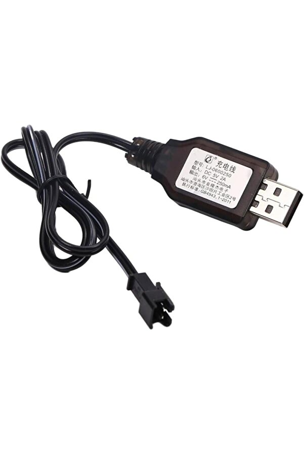 Evi̇mdeyokyok 6V Nı-Cd / Nı-Mh Oyuncak Bataryası Usb Şarj Kablosu