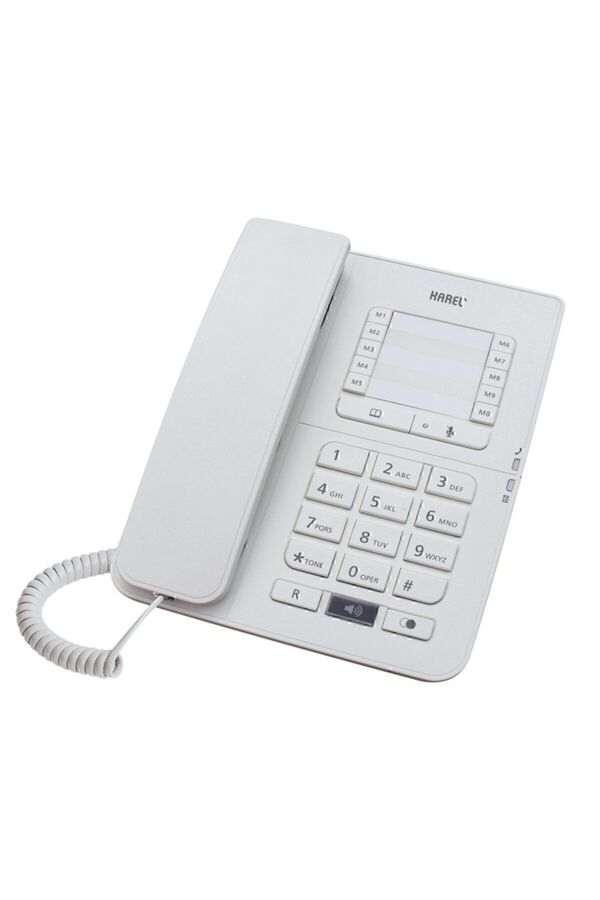 KAREL TM142 Beyaz Ekransız Analog Masaüstü Telefon – Ofis Tipi Kablolu Sabit Telefon