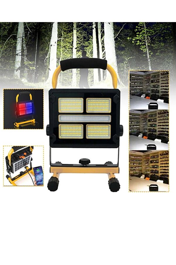 Ethab Gi̇yi̇m Çok Fonksi̇yonlu Led Projektör Kamp Lambası Solar Şarjlı Powerbank Özelli̇kli̇ - Glst5401-7450