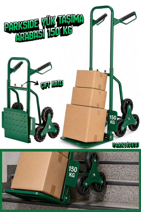 CATPOWER EL ALETLERİ Catpower Parkside 150 KG YÜK Taşıma Arabası