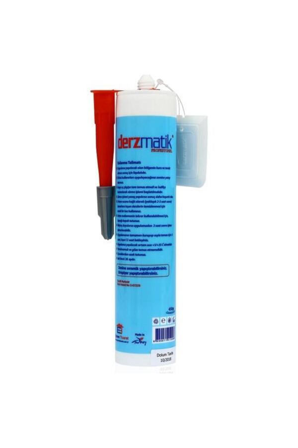 Derzmatik Profesyonel Derz Silikon Beyaz Kartuş 450 Gr.