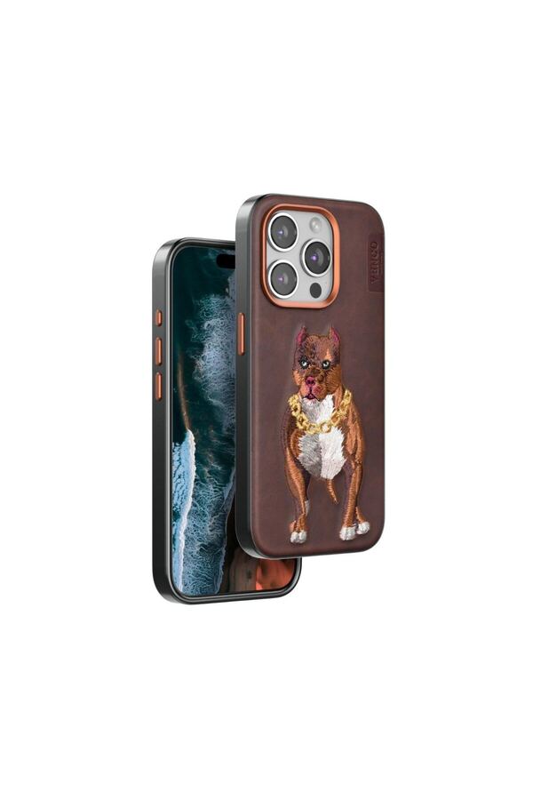 Ethab Ti̇caret Glb-Stl41414 Venco İphone 14 Pro Max Perma Desenli̇ Kapak - Kahverengi̇