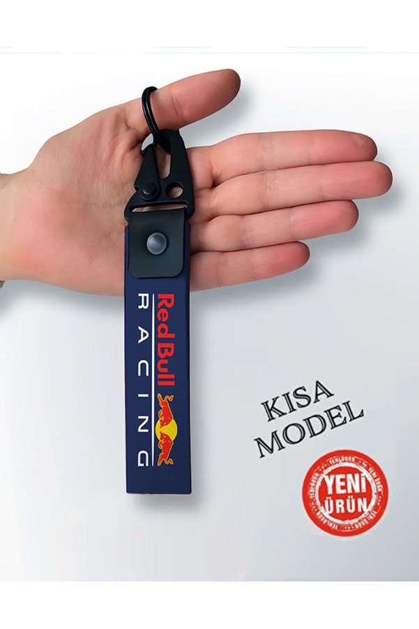 NIFF RED Lacivert Kısa Model Aksesuar Hediyelik Metal Kancalı Kaliteli Bez Kumaş Anahtarlık