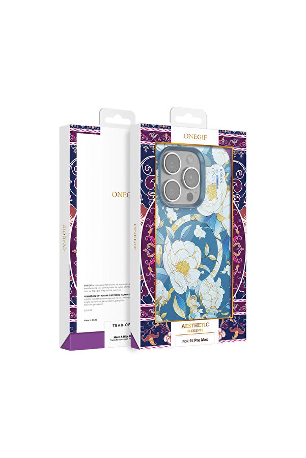 Evi̇mdeyokyok Onegi̇f Apple İphone 15 Pro Max Flower Seri̇es Magsafe Kapak - Pembe