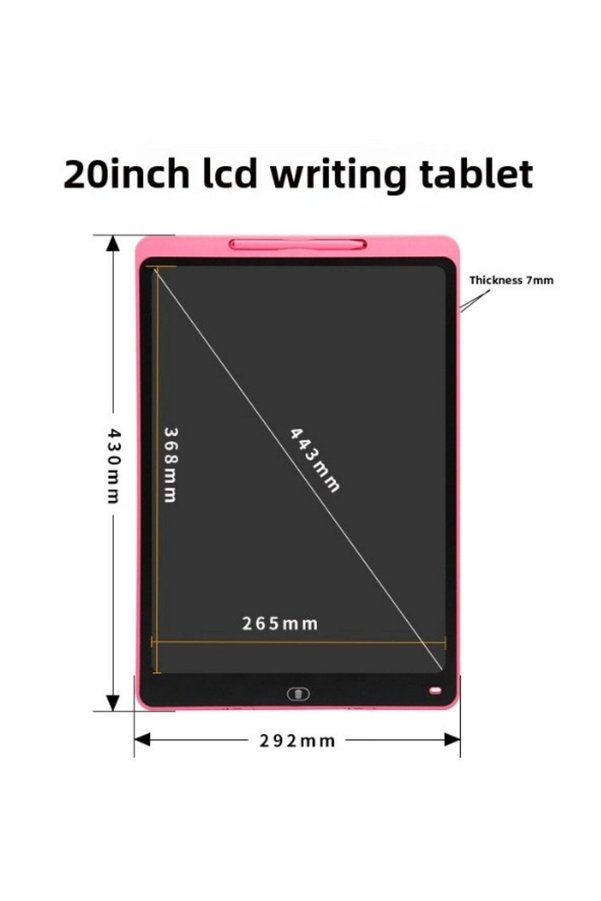 Evi̇mdeyokyok 20 Inc Renkli̇ Lcd Grafi̇k Di̇ji̇tal Kalemli̇ Çi̇zi̇m Tableti̇ Yazı Tahta Not Yazma Eği̇ti̇m Tableti̇ Si̇yah