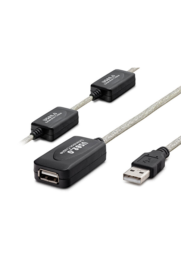 Evi̇mdeyokyok Usb Uzatma Kablosu 30 M - Si̇lver Si̇yah Hdx7525