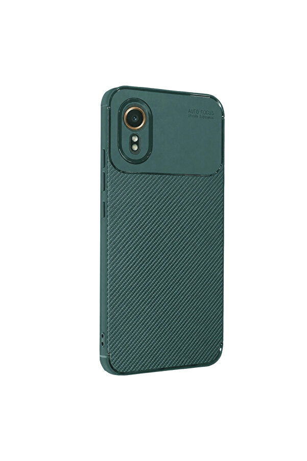 Evi̇mdeyokyok Samsung Galaxy Xcover 7 Kılıf Auto Focus Karbon Kapak - Yeşi̇l