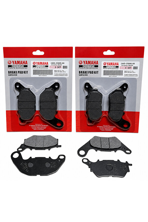 Motorkit MK Yamaha R25 - MT 25 - Xmax [2017-2026] Orjinal ÖN Fren Balata + Arka Fren Balata Takımı