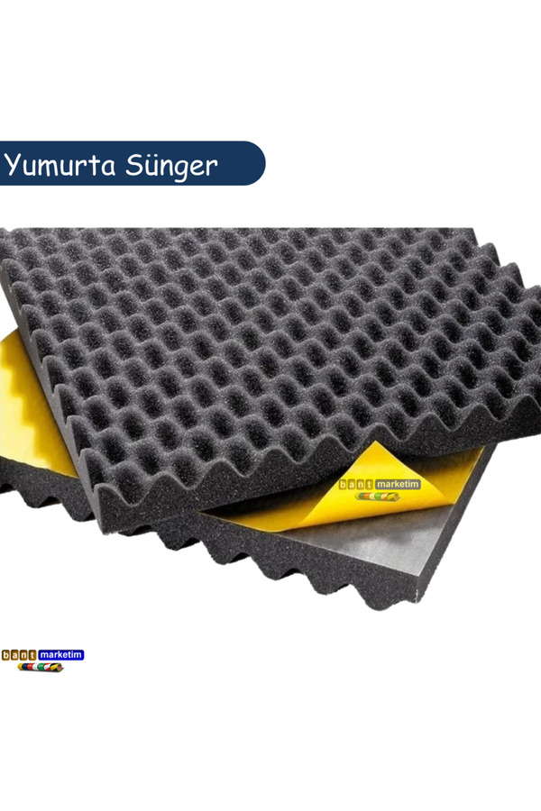Evi̇mdeyokyok Akusti̇k Yumurta Süngeri̇ Kendi̇nden Bantlı 40 Mm 50X50