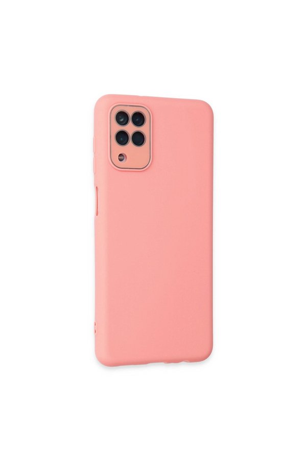 Evimdeyokyok Samsung Galaxy A22 Kılıf Lansman Glass Kapak - Pembe