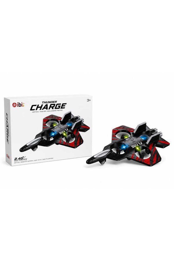 tinytoys Thunder Charge Işıklı Şarjlı Uzaktan Kumandalı Vtol Drone Uçak 2.4GHz | Dikey Kalkış İniş | 3+ Yaş