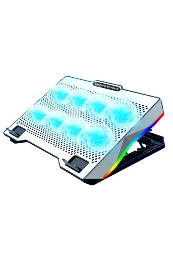 Evi̇mdeyokyok Zr S608 Rgb 8 Fan Metali̇k Laptop Suğutucu