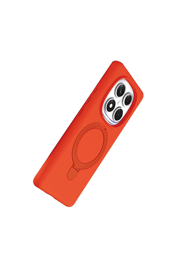 Evi̇mdeyokyok Xi̇aomi̇ Redmi̇ Note 14 Pro 4G Regal Magsafe Standlı Kapak - Turuncu