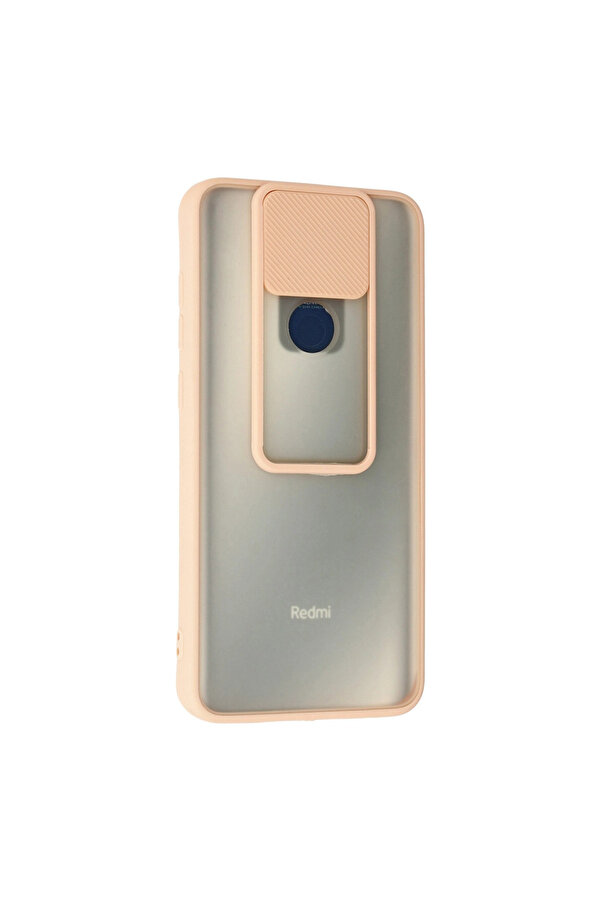 Evi̇mdeyokyok Xi̇aomi̇ Redmi̇ Note 9 Kılıf Palm Buzlu Kamera Sürgülü Si̇li̇kon - Pembe