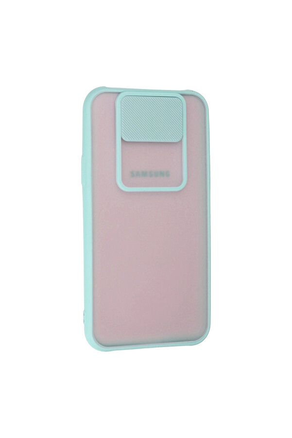 Evi̇mdeyokyok Samsung Galaxy J7 Kılıf Palm Buzlu Kamera Sürgülü Si̇li̇kon - Turkuaz