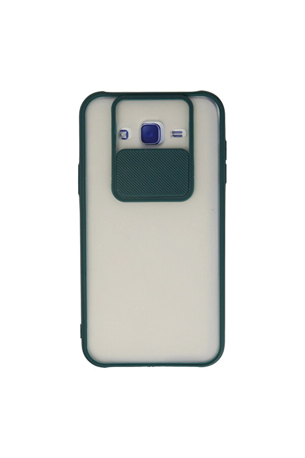Evi̇mdeyokyok Samsung Galaxy J7 Kılıf Palm Buzlu Kamera Sürgülü Si̇li̇kon - Yeşi̇l