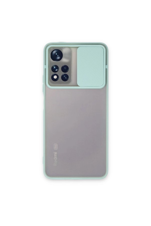 Evimdeyokyok Xiaomi Redmi Note 11 Pro Plus 5G Kılıf Palm Buzlu Kamera Sürgülü Silikon - Turkuaz