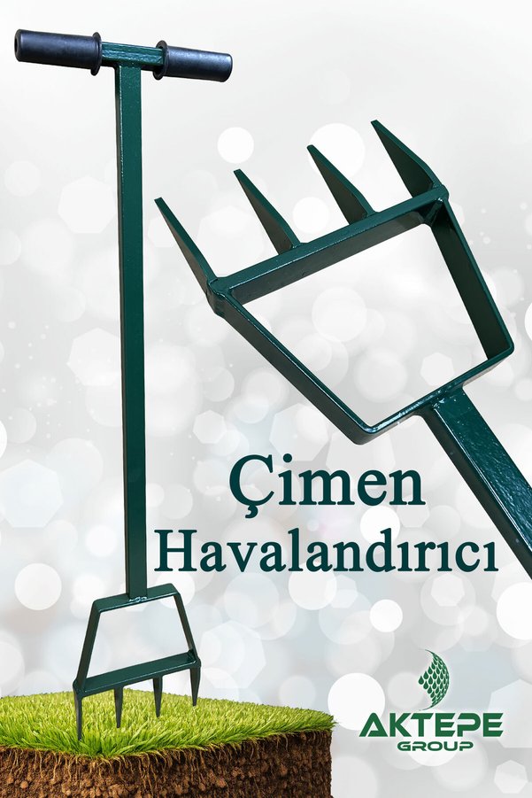 AKTEPE Group Çim Havalandırma Çimen Havalandırıcı Sivri Uçlu Toprak Kök Havalandırma Bahçe Aleti Çim Bakımı
