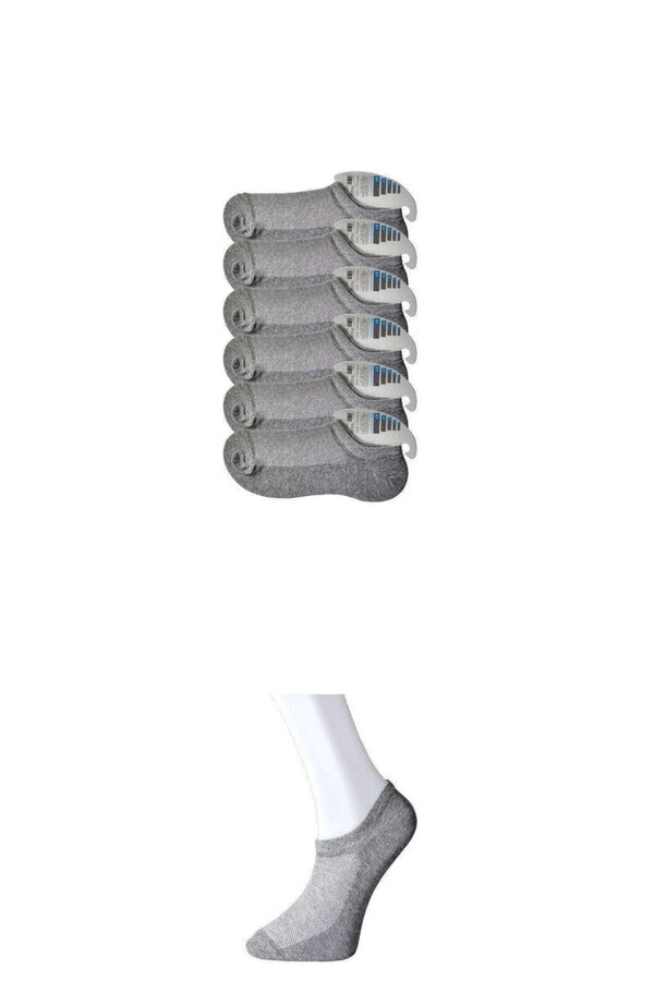 Ethab Ti̇caret Glb-Stl41414 Gri̇ Erkek Görünmez Çorap 6 Çi̇ft