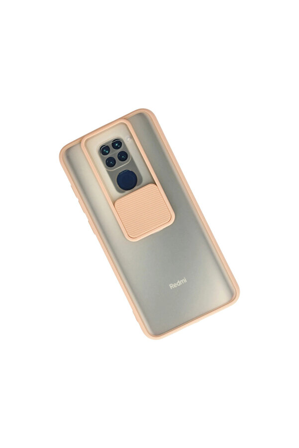 Evi̇mdeyokyok Xi̇aomi̇ Redmi̇ Note 9 Kılıf Palm Buzlu Kamera Sürgülü Si̇li̇kon - Pembe