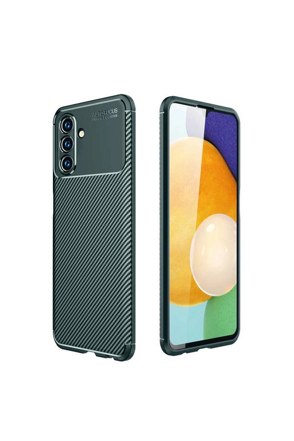 Evimdeyokyok Samsung Galaxy A26 Kılıf Auto Focus Karbon Kapak - Koyu Yeşil