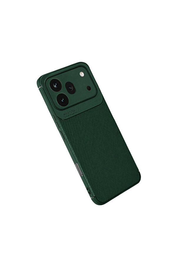 Evi̇mdeyokyok Huawei̇ Honor 600 Pro Auto Focus Karbon Kapak - Koyu Yeşi̇l