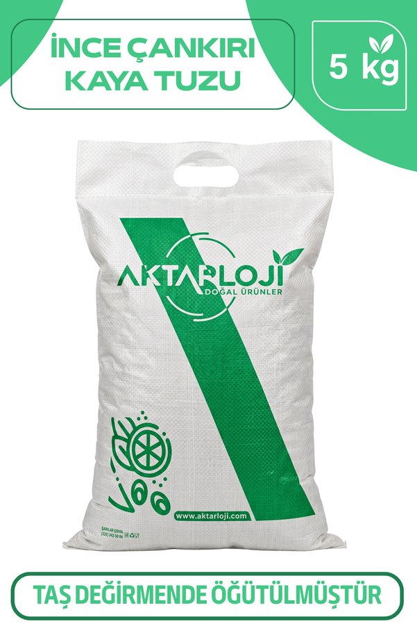 aktarloji 5 Kg Çankırı Kaya Tuzu / İnce Taneli - Yemeklik /Rafine Edilmemiş / Taş Değirmen -Katkısız & Doğal