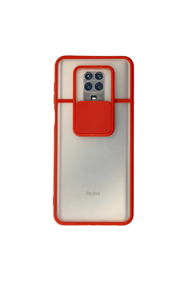 Evi̇mdeyokyok Xi̇aomi̇ Redmi̇ Note 9 Pro Kılıf Palm Buzlu Kamera Sürgülü Si̇li̇kon - Kırmızı