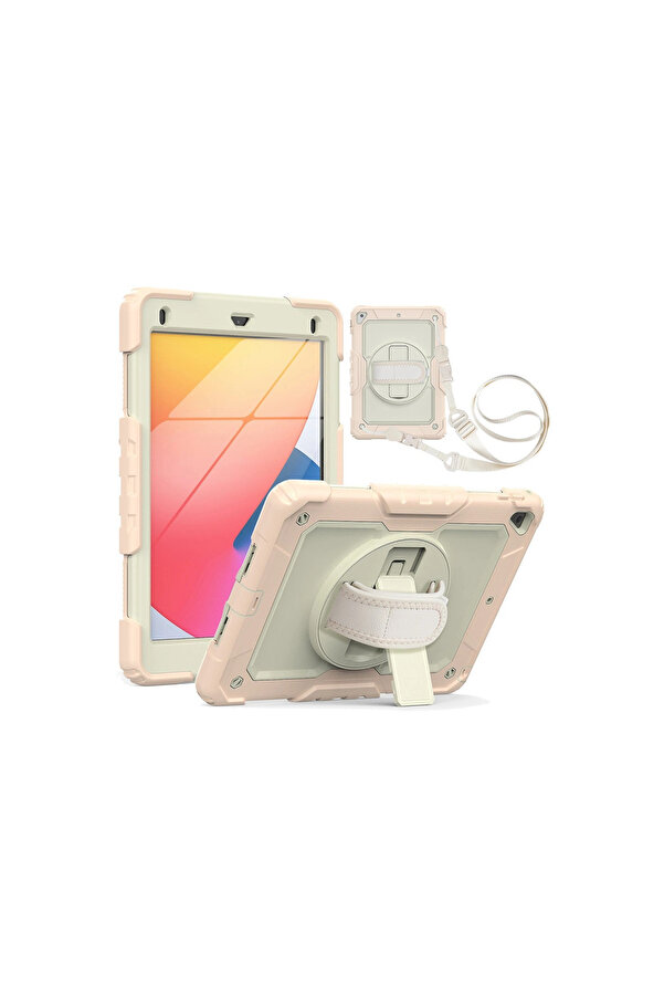 Evi̇mdeyokyok Apple İpad 5 Ai̇r 9.7 Kılıf Strap New Tablet Kapak - Pembe