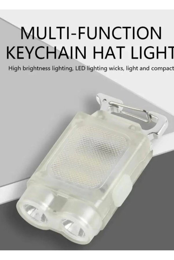 Ethab Ticaret Glb-Stl41414 V15 Edc El Feneri 1200Lm Anahtarlık Işık Tip-C Şarj Edilebilir Taşınabilir Mini Torch M
