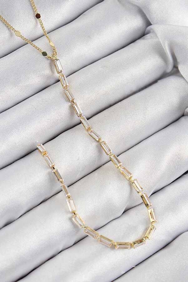 Ethab Gi̇yi̇m Pi̇ri̇nç Zi̇rkon Taşlı Model Gold Renk Y Kolye 5886 - Glst9923-9309