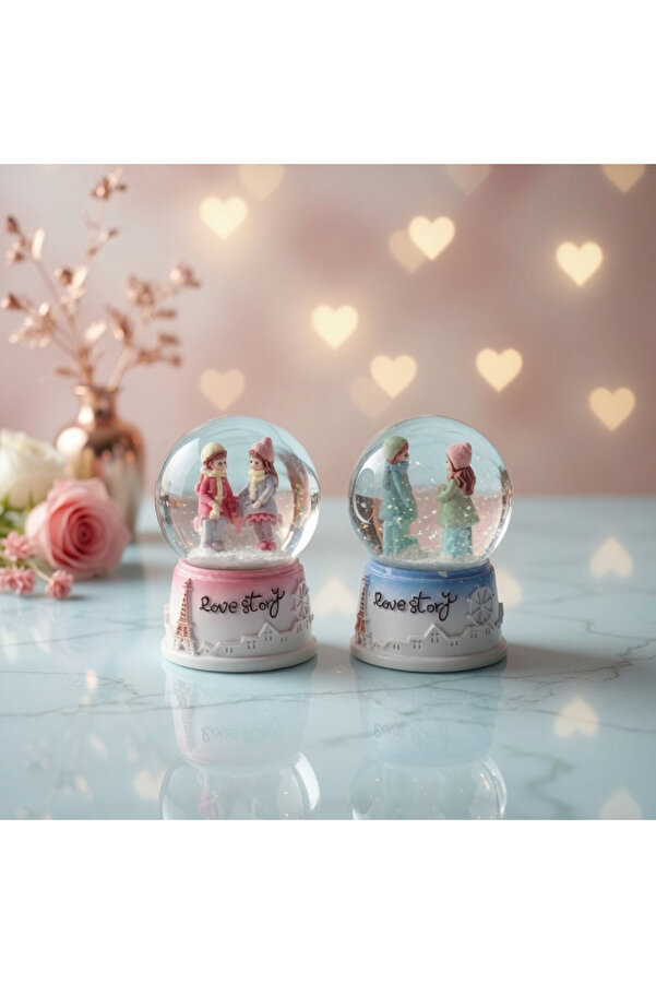 Evi̇mdeyokyok Love Story Işıklı Mi̇ni̇ Kar Küresi̇