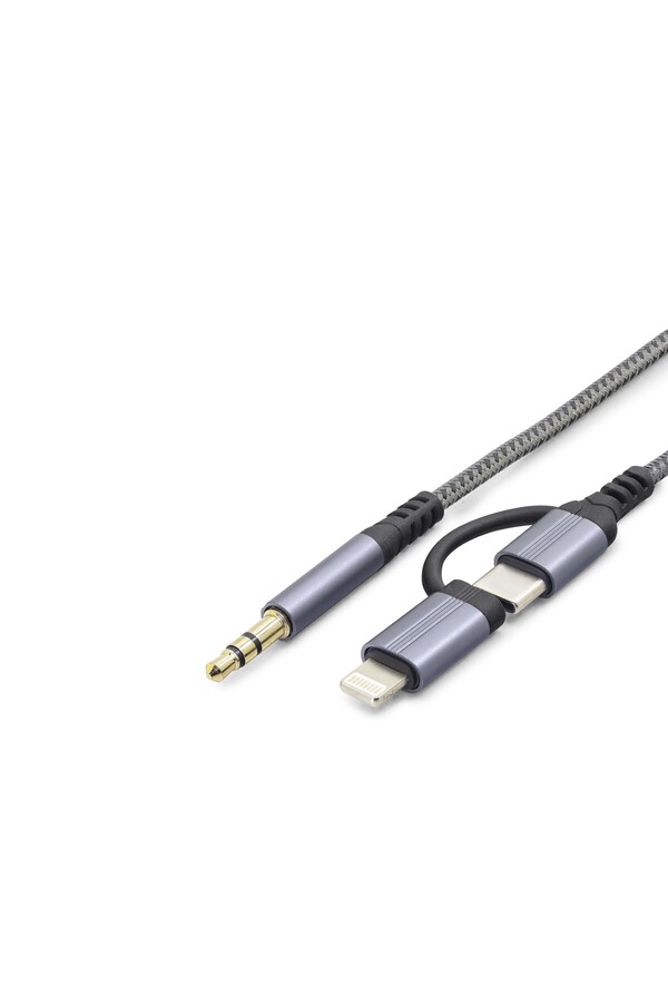 Evi̇mdeyokyok Type-C + Li̇ghtni̇ng To 3.5 Mm Ses Kablosu - Si̇yah Gj-027