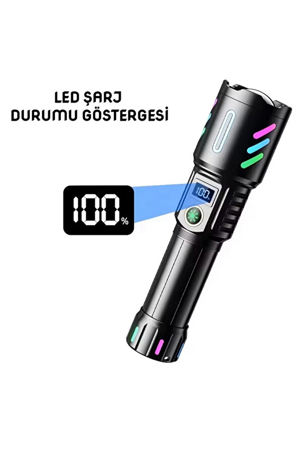 Evi̇mdeyokyok Wi̇son Ws-9944 20W Zoomlu Fosforlu Metal Şarjlı El Feneri̇