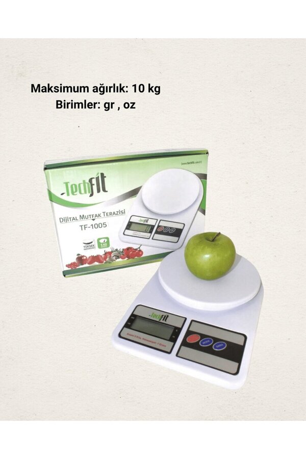 Ethab Gi̇yi̇m Hassas Ölçüm İçi̇n Di̇ji̇tal Mutfak Tartısı – 10 Kg Kapasi̇teli̇ Yeni̇ Nesi̇l - Glst2776-5823