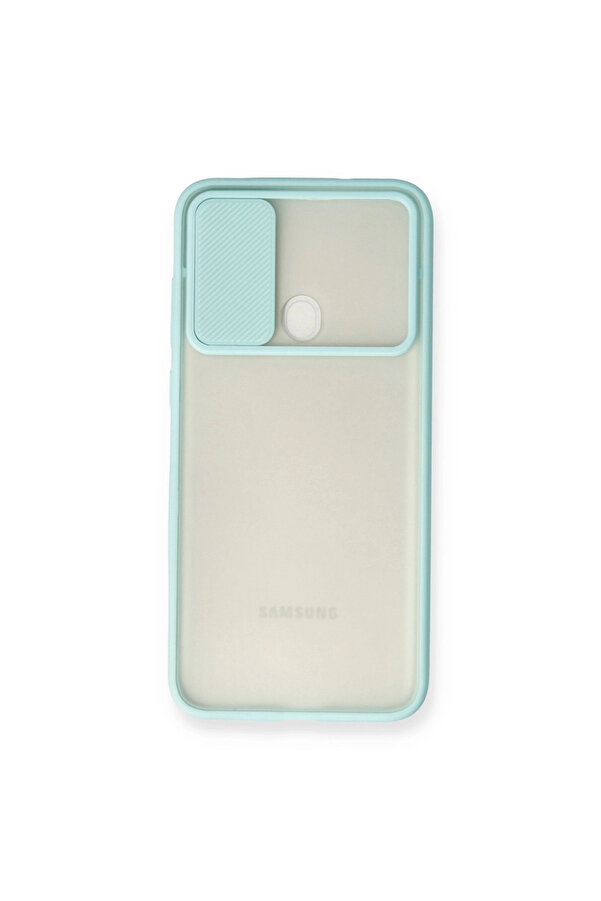 Evi̇mdeyokyok Samsung Galaxy A11 Kılıf Palm Buzlu Kamera Sürgülü Si̇li̇kon - Turkuaz
