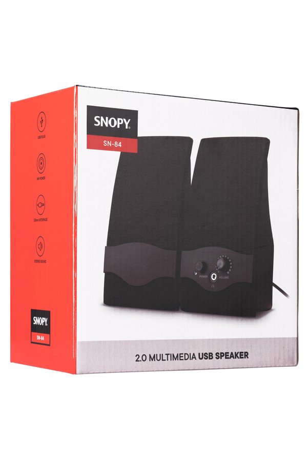 Kaia Life Snopy Sn-84, 4W, 1+1, Masa Üstü, Usb, Speaker (Siyah)