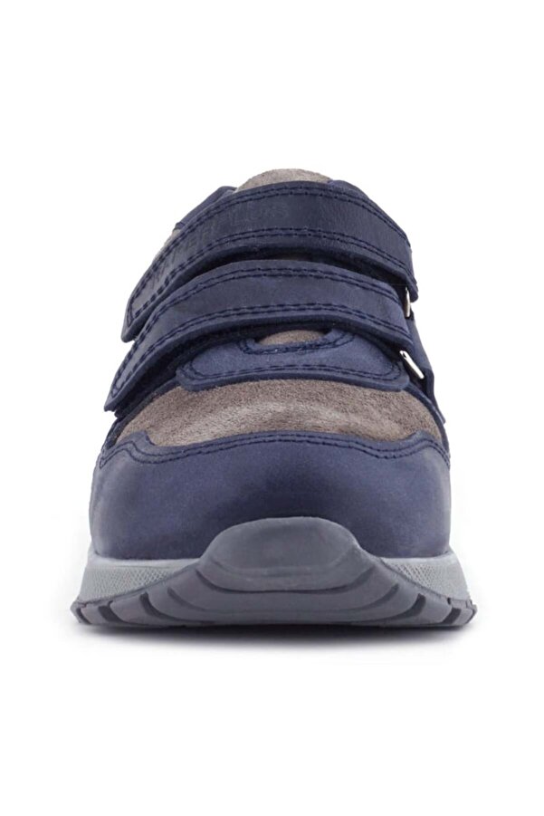 Ortopedi̇kal Rakerplus 3750 3750-Lgr % 100 Deri̇ Cırtlı Laci̇vert Gri̇ Sneaker Çocuk Spor Ayakkabı