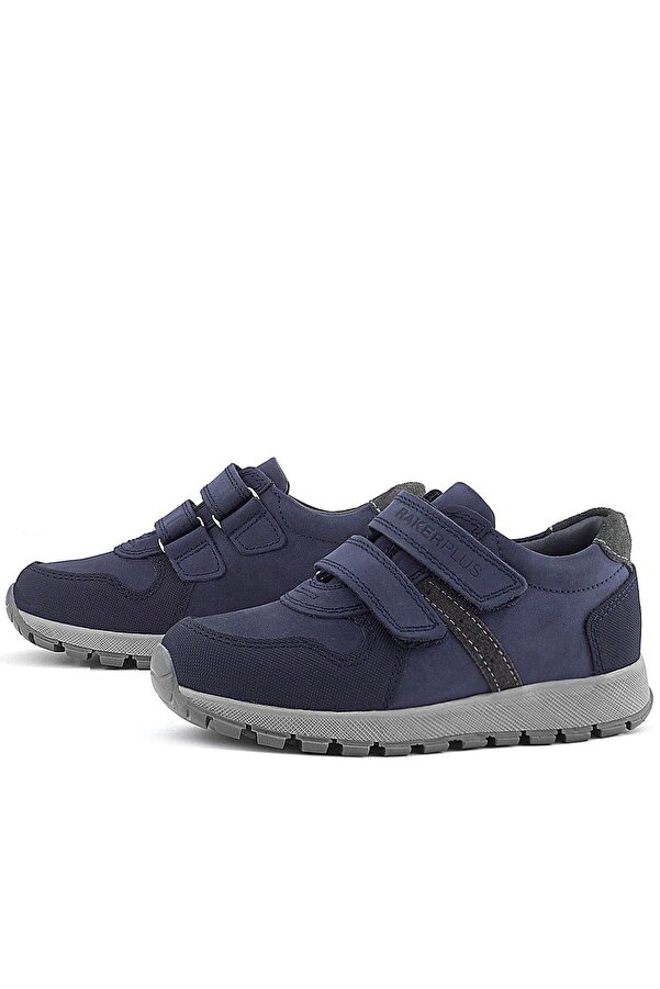 Ortopedi̇kal Rakerplus 3750 3750-Llg % 100 Deri̇ Cırtlı Laci̇vert Sneaker Çocuk Spor Ayakkabı
