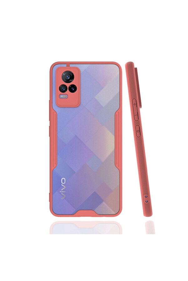 Evi̇mdeyokyok Vi̇vo V21E Kılıf Plati̇n Si̇li̇kon - Pembe