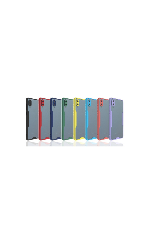 Evi̇mdeyokyok Samsung Galaxy A02 Kılıf Plati̇n Si̇li̇kon - Li̇la