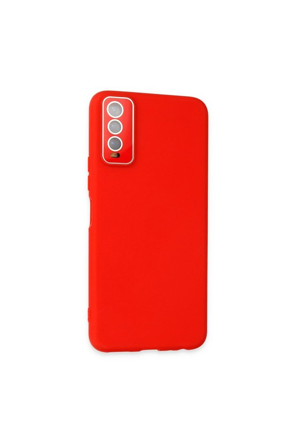 Evimdeyokyok Vivo Y11S Kılıf Lansman Glass Kapak - Kırmızı