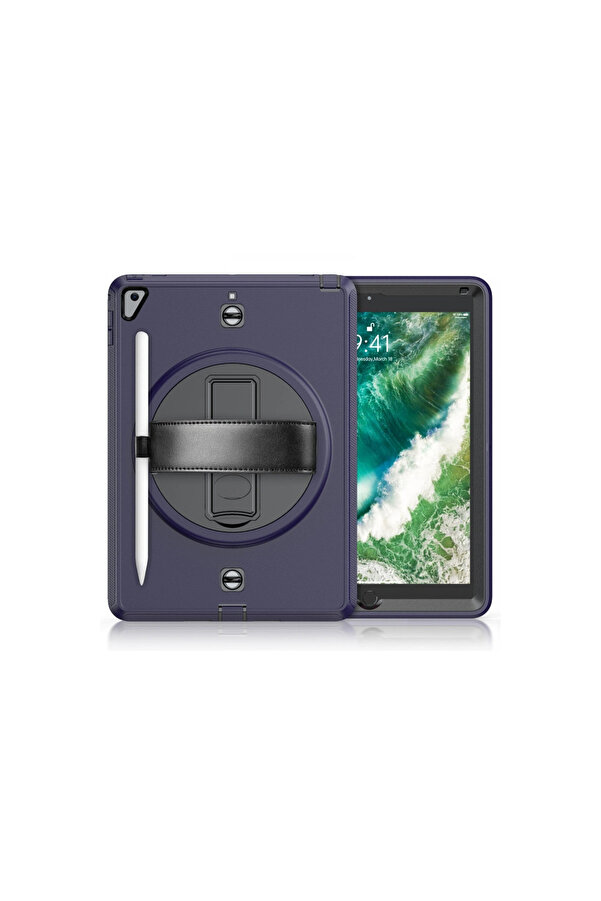 Evi̇mdeyokyok Apple İpad 5 Ai̇r 9.7 Kılıf Strap-C Otterbox Tablet Kapak - Laci̇vert