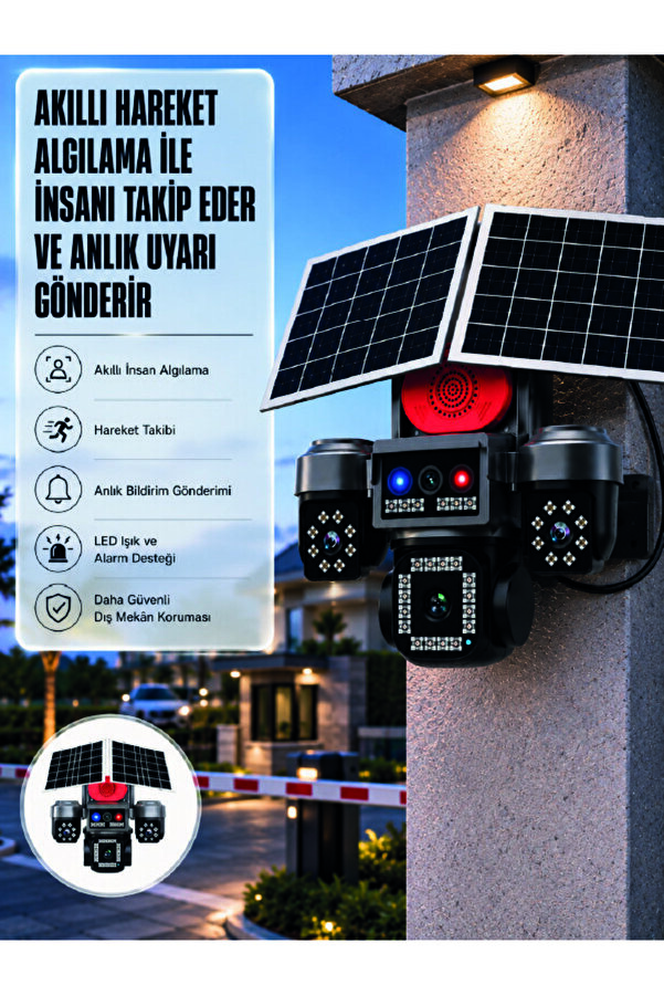 Ethab Gi̇yi̇m Aov Sürekli̇ Kayıt Destekli̇ 4G Dış Ortam Güvenli̇k Kamerası - Glst5733-8615