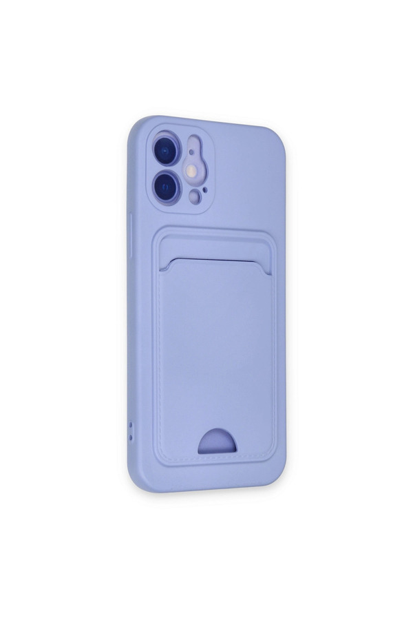 Evimdeyokyok Apple İphone 12 Kılıf Kelvin Kartvizitli Silikon - Lila