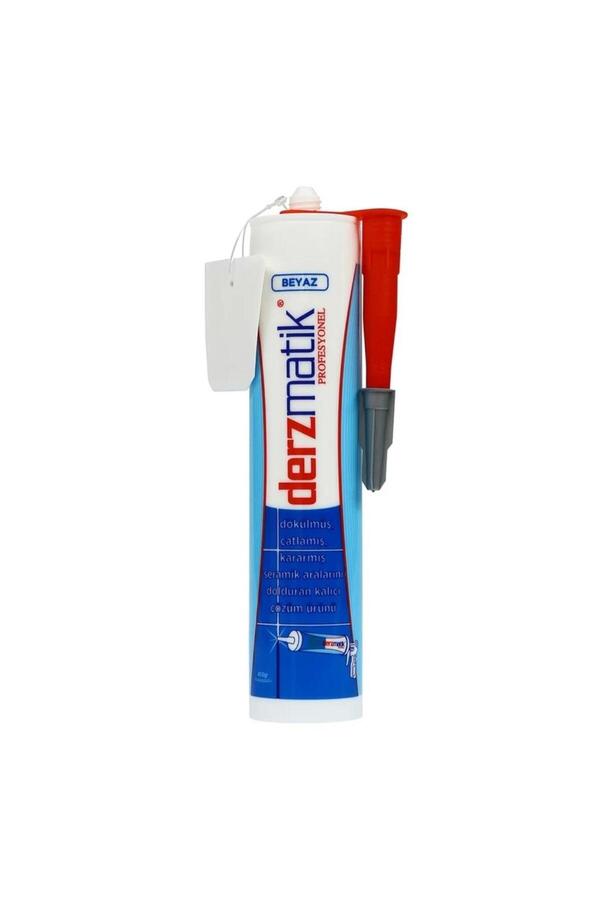 Derzmatik Profesyonel Derz Silikon Beyaz Kartuş 450 Gr.