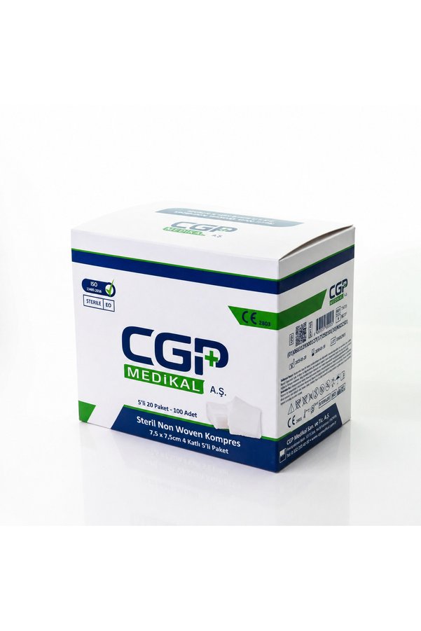 cgp medikal can güven park 7 5x7 5 Steril gaz kompres non woven spanç gazlı bez