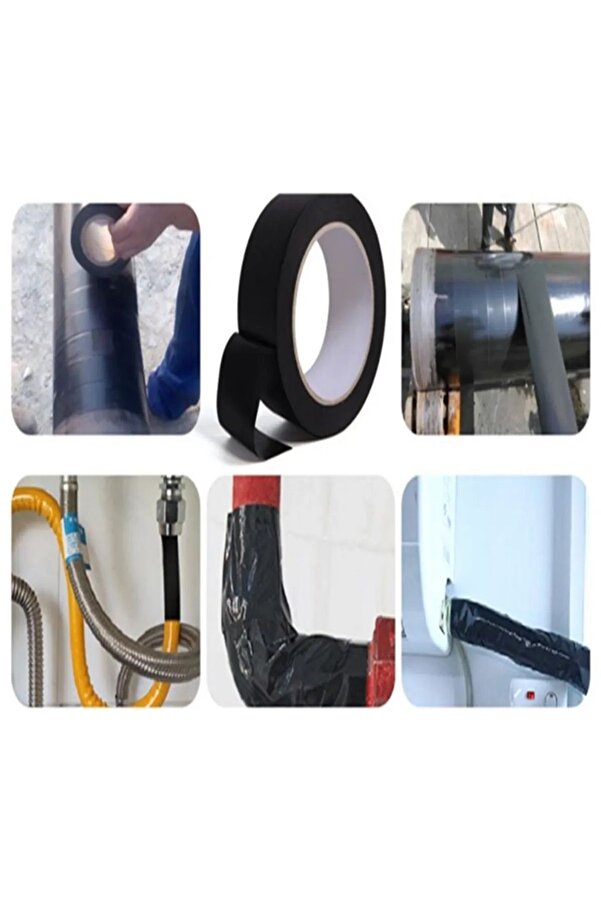 Evi̇mdeyokyok Si̇yah Pvc İzolasyon Bandı 50Mm X 25M 6 Lı Paket Elektri̇k Yalıtım Bandı Güçlü Yapışkanlı İzole Bant