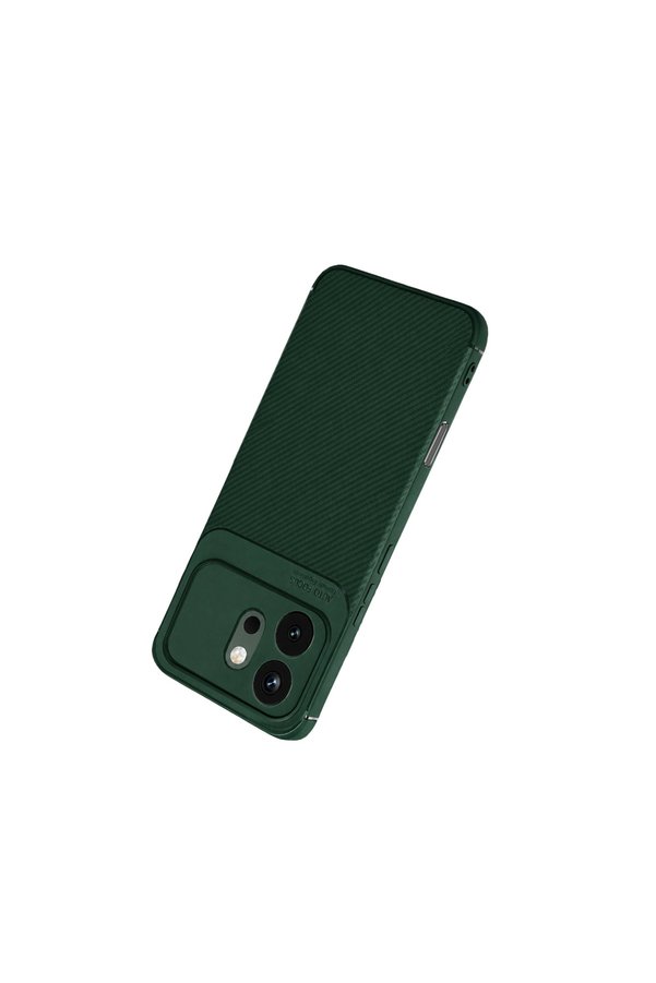 Evi̇mdeyokyok Huawei̇ Honor 600 Auto Focus Karbon Kapak - Koyu Yeşi̇l