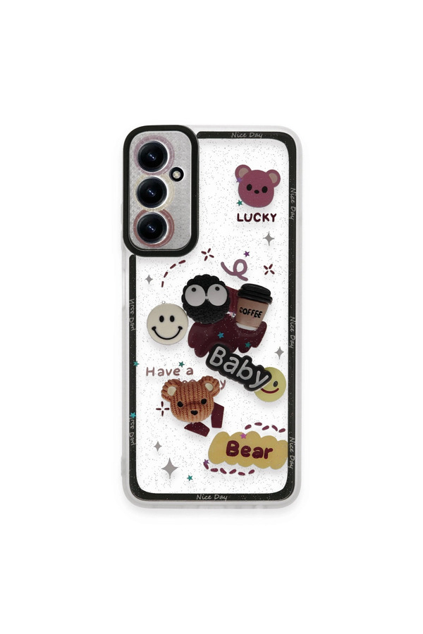 Evi̇mdeyokyok Samsung Galaxy A05S Kılıf Sweet Desenli̇ Si̇li̇kon Kapak - Sarı